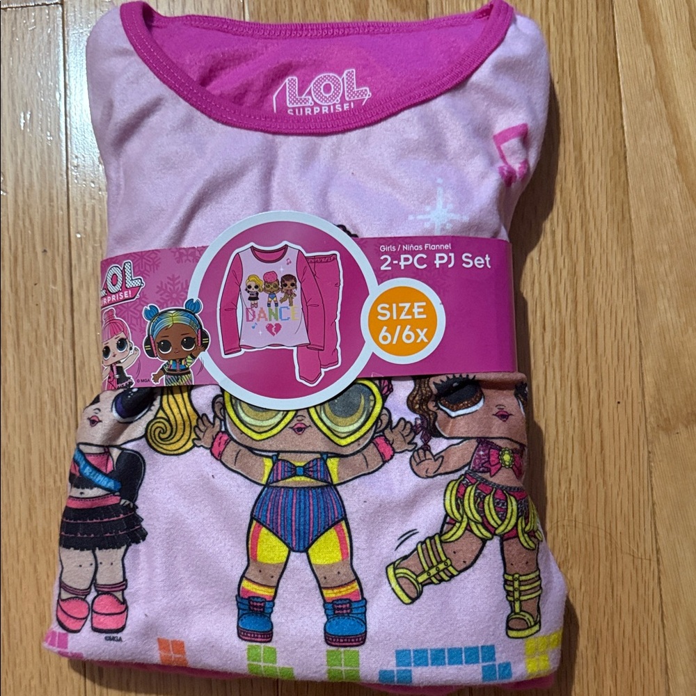 L.O.L. Surprise! Pink Pajama Set with Colorful Characters
